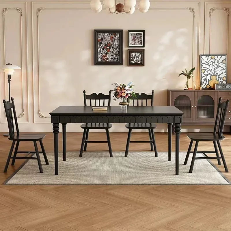 

59.05 Inches Wooden Dining Table Living Room Restaurant Elegant Dining Tables Luxury Modern Mesas De Comedor Home Furniture