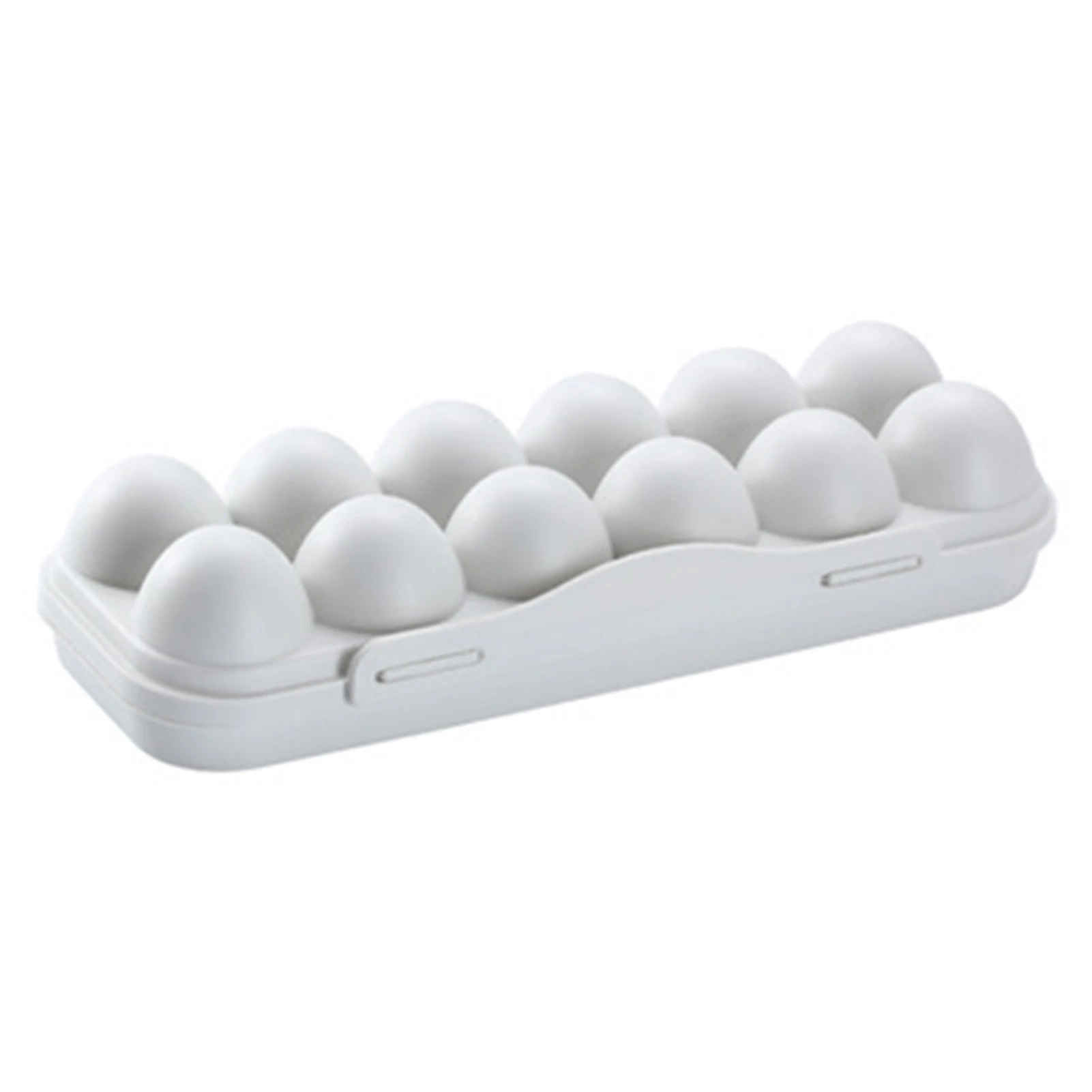 12/18 Grids Egg Holder Tray Snap Type Stackable Kitchen Anti-breaking Egg Storage Container With Lid For Refriger