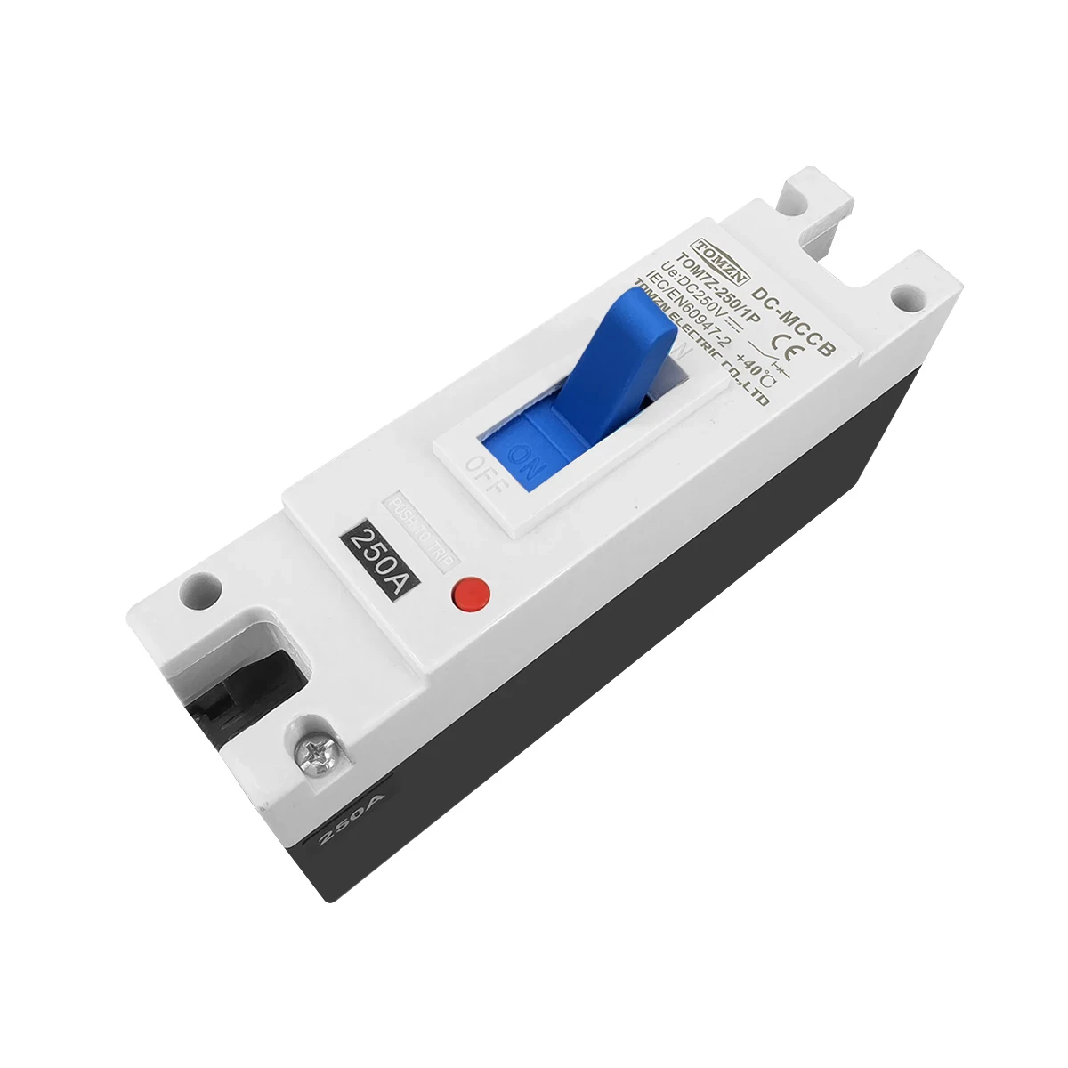 TOMZN 1P DC 250V DC Solar Molded Case Circuit Breaker MCCB Overload Protection Switch Protector for Solar Photovoltaic PV