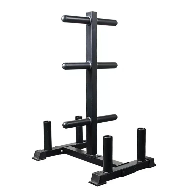 

Multi-Vertical Barbell and Bumper Plate Rack Tree 51mm Hole Metal Weight Piece Storage Shelf