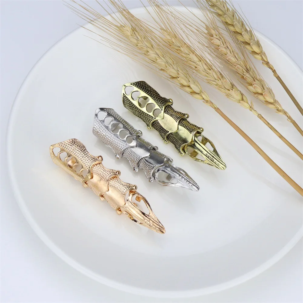 الديكور تأثيري الشرير القوطية روك التمرير المشترك درع معدني كامل البنصر المفصل الدائري