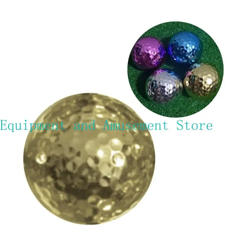 

Y1UC Plating Double Layer Golf Ball Replacement Light weights Golf Practice Ball for Golf Club Golfers Lover Beginners