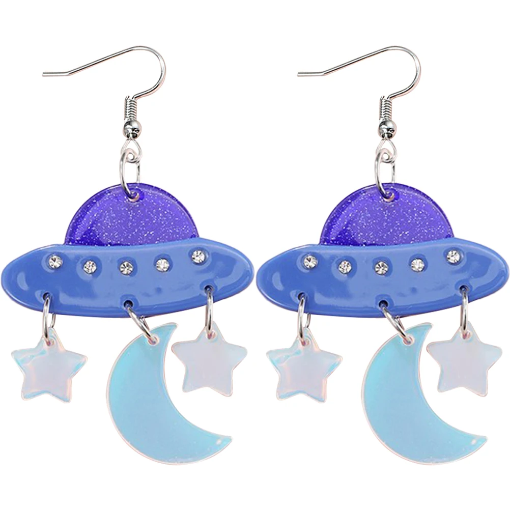 

Moon Earrings Costume for Women Birthday Pendant Cute Teen Dangle Drop Miss