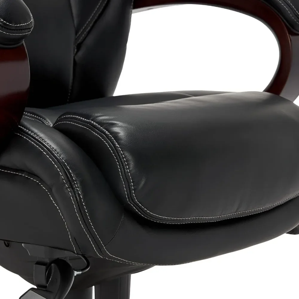 Чехол на офисное кресло Bellamy Executive Office Chair с подушками из пены с эффектом памяти, край сиденья с водопадом, подлокотники из цельного дерева и основание