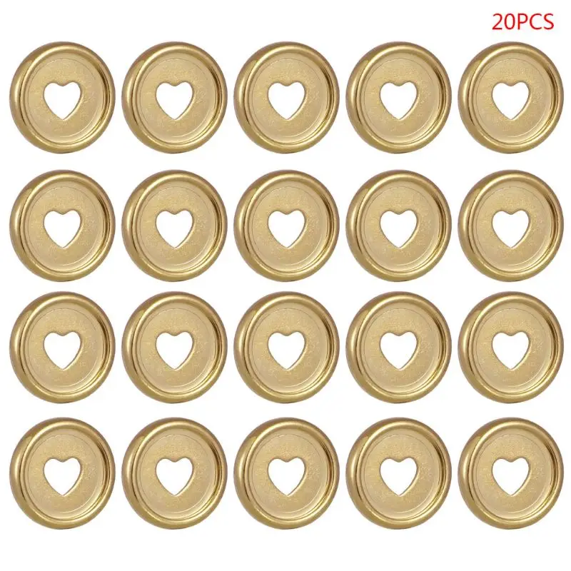 20pcs 35mm Heart Binder Rings Mushroom Hole Loose Leaf Notebook Notepad Binding Plastic Disc Buckle Hoop DIY