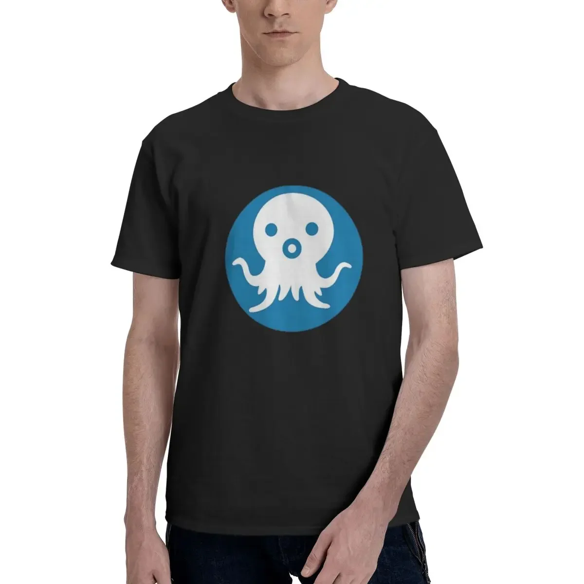 Blue Octonauts Logo - High Quality 100% Cotton T-shirt Men's Funny T Shirts Men Round Neck Short Sleeve S-6XL