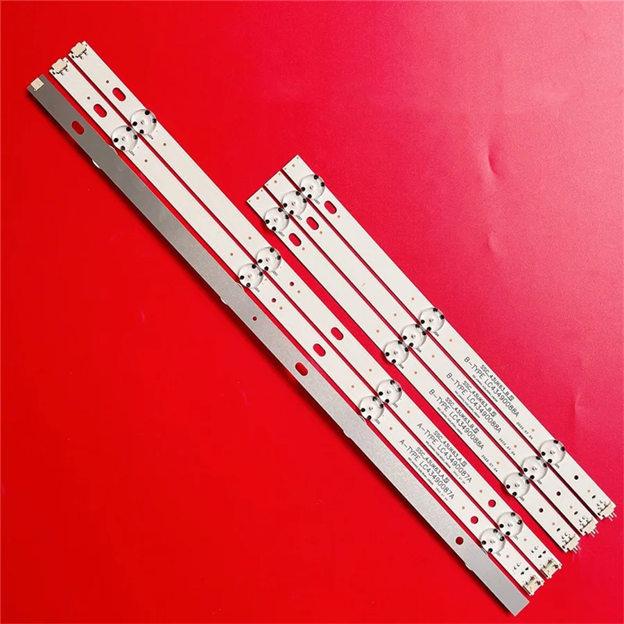 10kits=60pcs 7LED 830mm led strip backlight for 43LJ5500 43UJ6300 LC43490062A LC43490063A LC43490064A LC43490060A