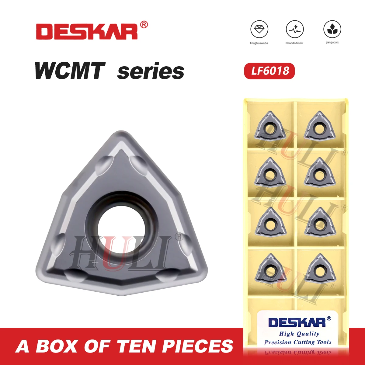 

DESKAR 100% Original WCMX/WCMT 030208 040208 050308 -SF LF6018 U Drill Used For Processing Stainless Steel Triangle Blade Tools