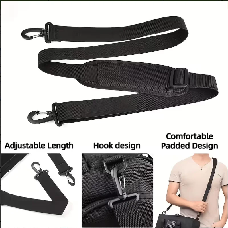 1PC Adjustable Durable Replacement Shoulder Strap Hook and Loop Closure Universal Shoulder Belt for Laptop Bag Luggage Sports Ba