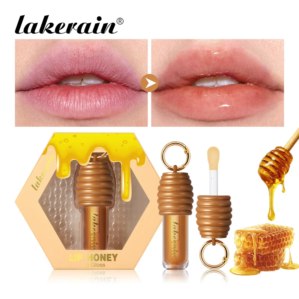 

Lakerain Honey Lip Gloss Glossy Texture Lightweight Non-sticky Long Lasting Moisturized Gorgeous Glossy Finish Smooth Lip Makeup