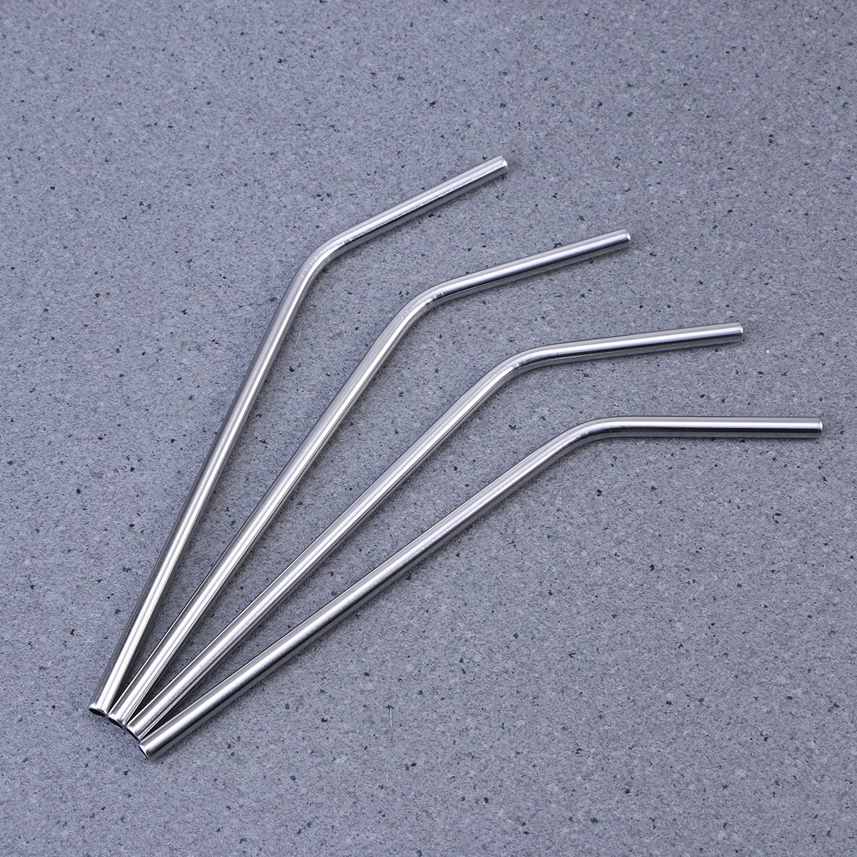 

4pcs Stainless Steel Curved Reusable For 20Oz Tumbler Cup With Cleaning Brush Straws For Cups Reusable Straws Kitchen Bar