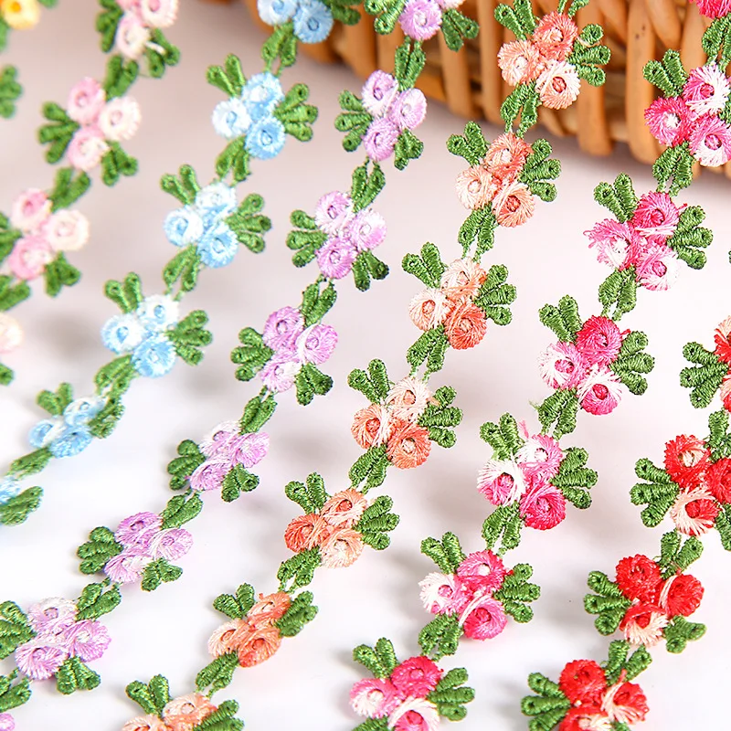 3เมตร2ซม.เย็บปักถักร้อยลูกไม้สีสันสดใส DIY เสื้อผ้าอุปกรณ์เสริม Hairpin บ้านผ้างานฝีมือตกแต่งลูกไม้เด็ก