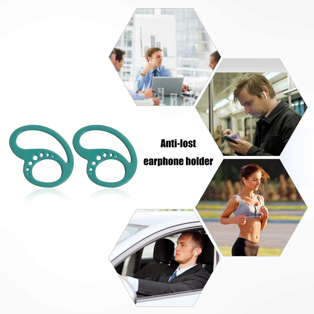 1 pair of Bluetooth compatible universal wireless earphone holder drop proof silicone worry free mobile ear clip earplug protect