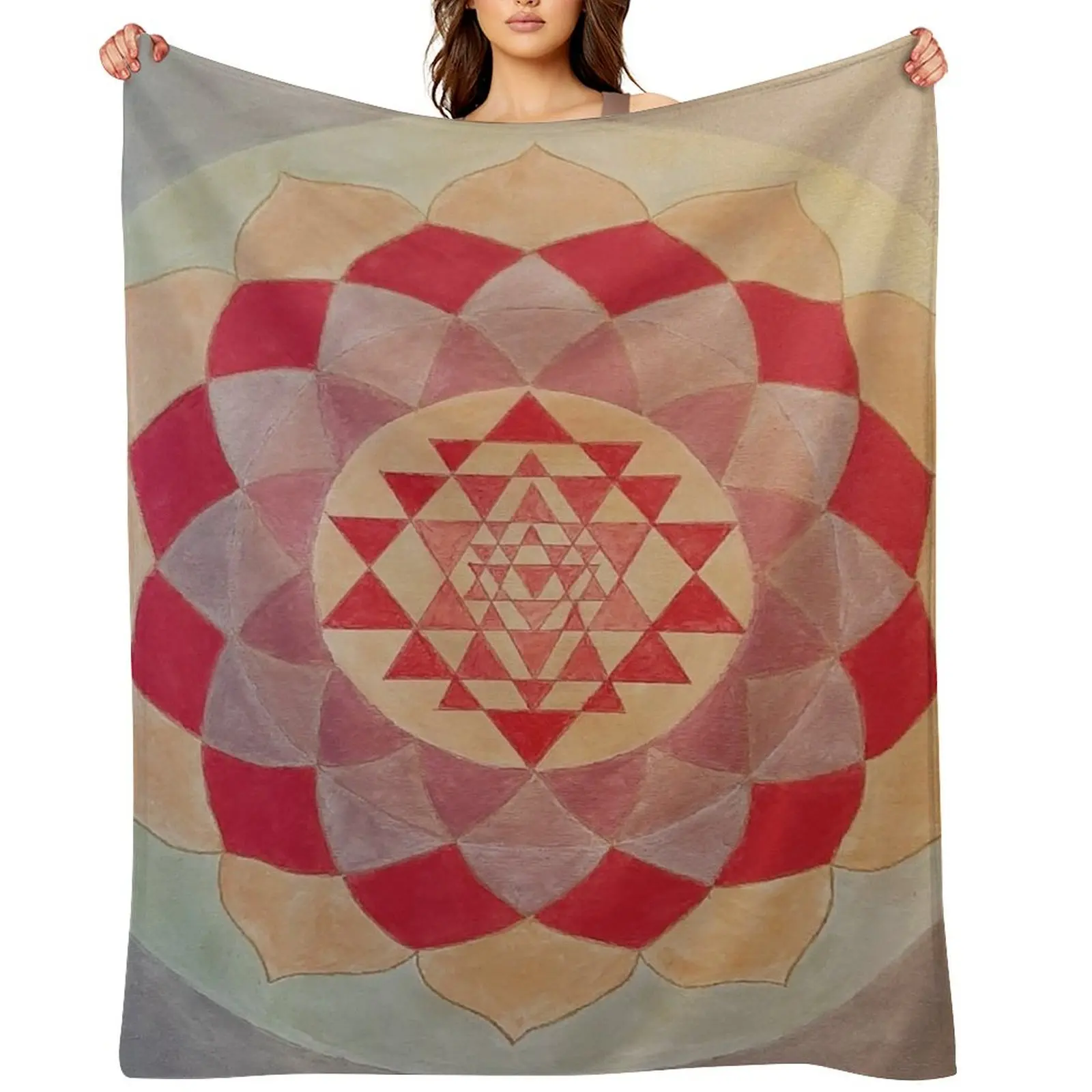 

Sri Yantra in the Crown(Sahasrara)chakra Throw Blanket christmas gifts sofa bed Bed Personalized Gift Blankets