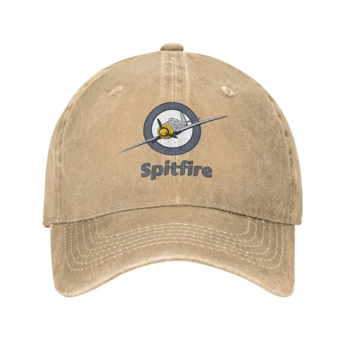 British Spitfire Aircraft WW2 Baseball Cap Outfits Casual Distressed Cotton Vintage Sun Cap Men Women Outdoor Running Golf