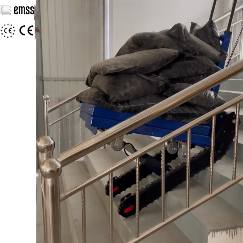 EMSS 400KG積載 電動階段昇降台車 ウェイトリフティングプラットフォーム ガーデン台車