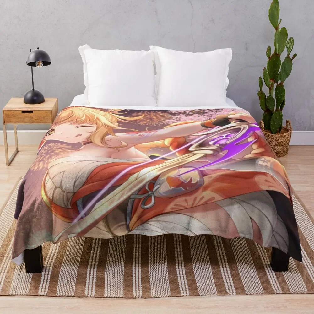 

Yoimiya Throw Blanket Cozy Napping Blanket Gift for Mom Dad