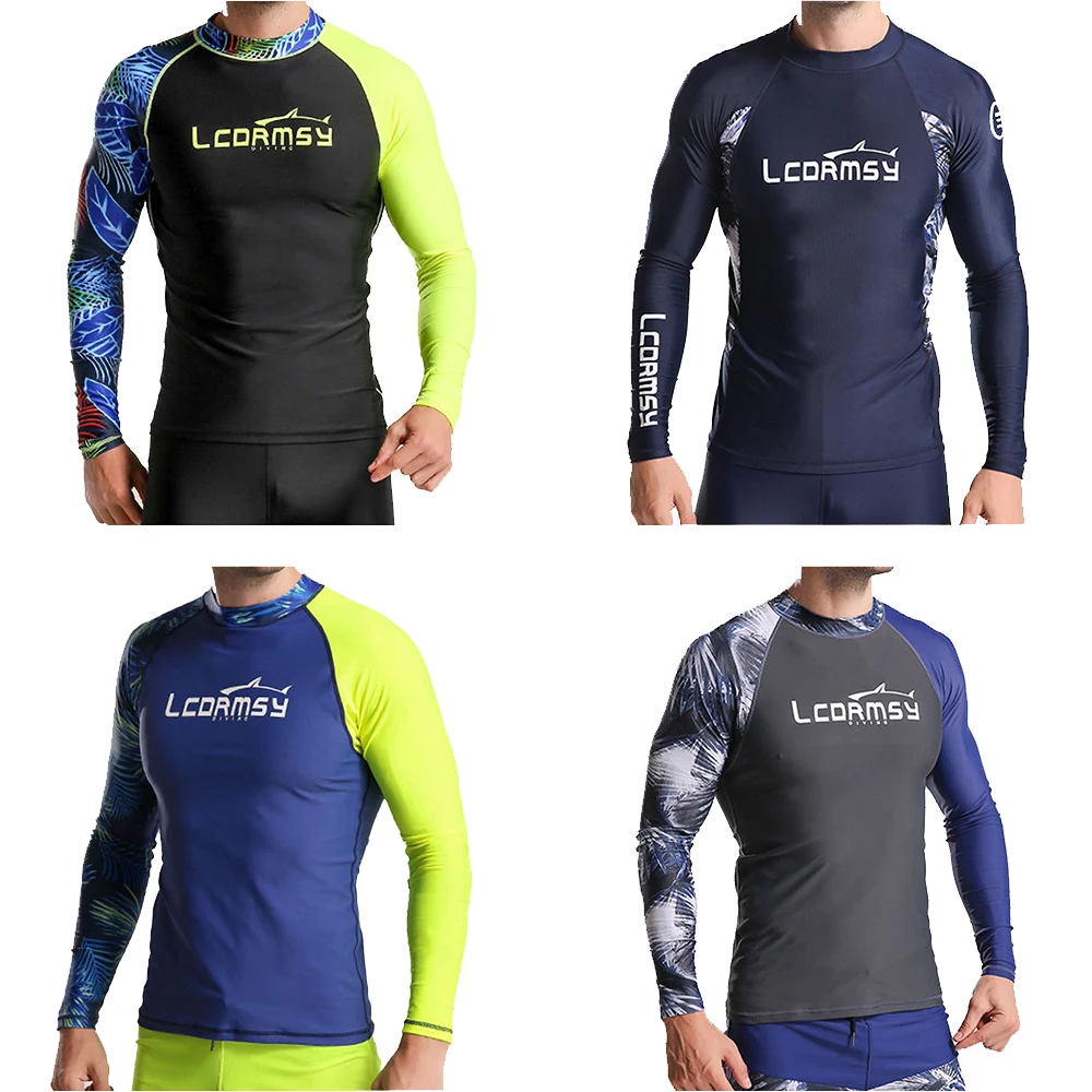 Men's Long Sleeve RASH GUARDS, Long Sleeve, Fitness Tops, Water Sports, GYM, UPF 50 +, New, 2023