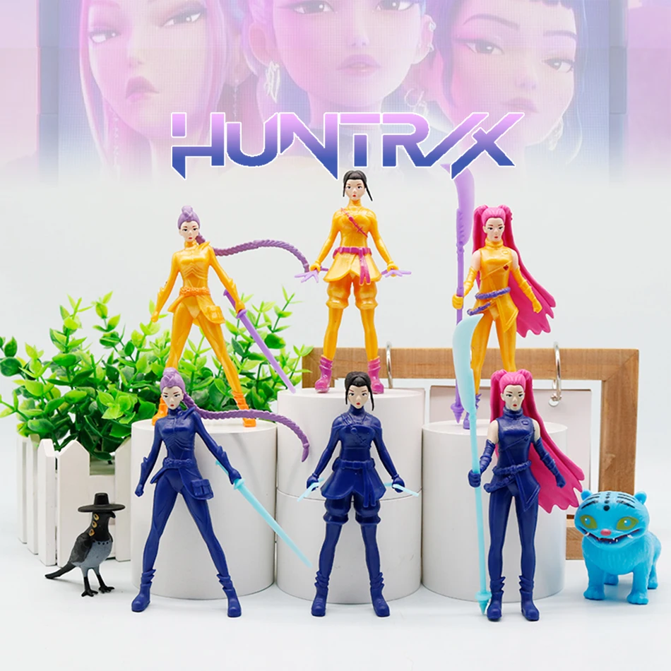 5/8 szt./Zestaw Figurki Anime Kpop Demon Hunters Derpys Tiger Rumi Mira Zoey Sussy Zabawka Figurka Lalka Dla Dzieci Fanów Prezent Ozdoba