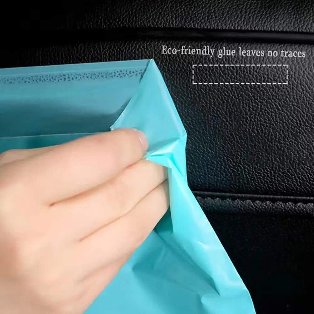 Car Trash Bag Disposable Self-Adhesive Garbage Can For Auto Seat Back Hanging Trash Bag Office Kitchen Garbage Storage Bag view 5