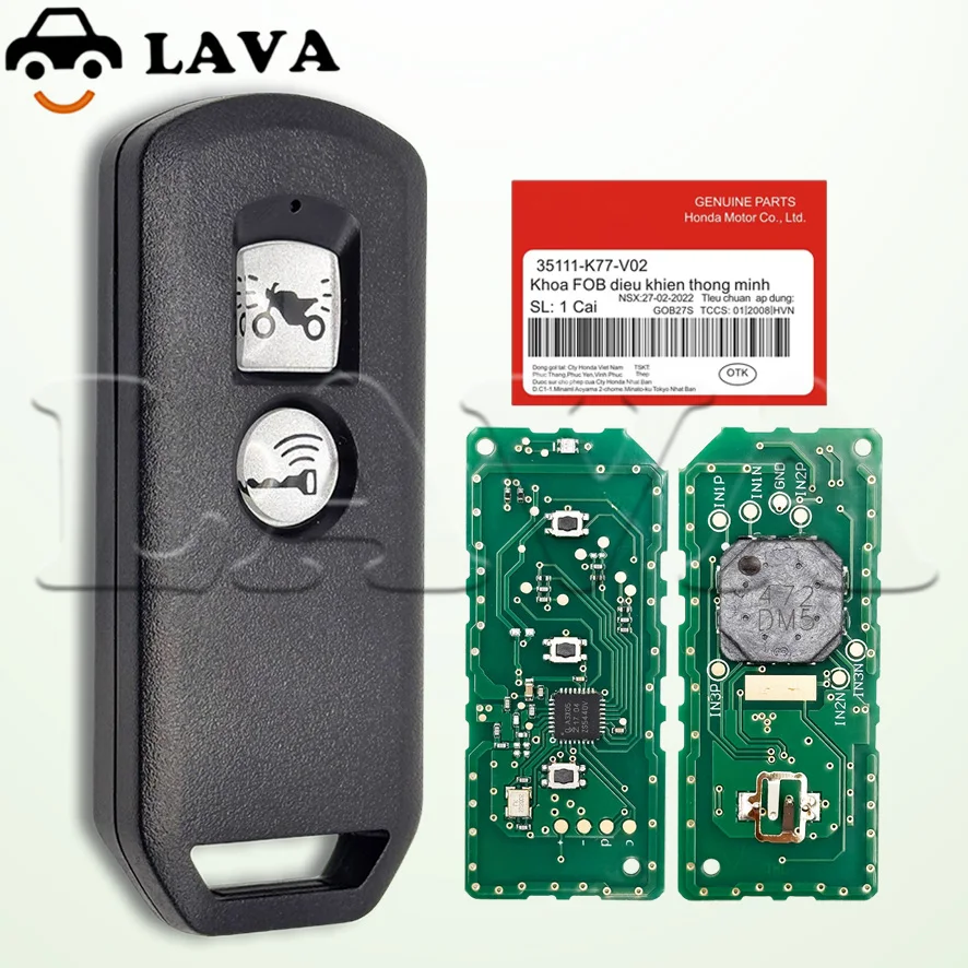 LAVA Schlüssel Motorrad-Roller-Schlüssel ID47 Chip 433MHz für ADV X-ADV für SH 125i / 150i / 300i (2017-2019) Forza 300 PCX150 – Detail 4