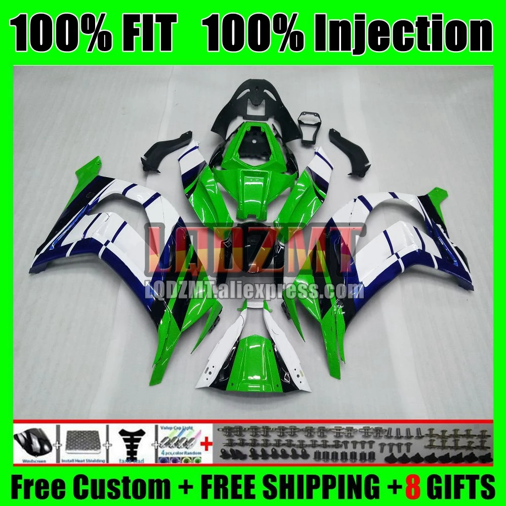 Kit For KAWASAKI NINJA ZX-10R ZX1000 2016 2017 2018 2019 Green Blue 2020 62No.64 ZX 10R 1000 10 R ZX10R 16 17 18 19 20 Fairing