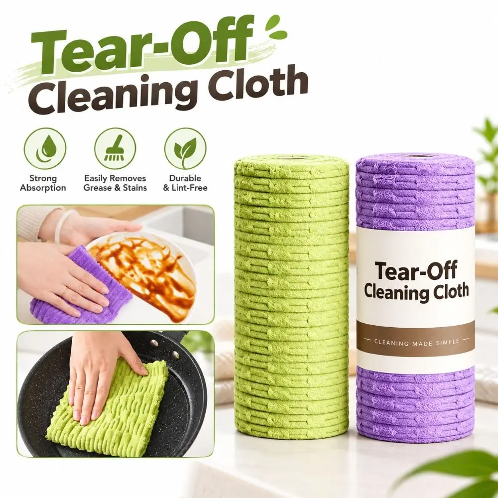 10/20 Sheets New Tear-Off Dishwashing Cloths Thickened Absorbent Cleaning Wipes Disposable Dishcloth Kitchen Cleaning