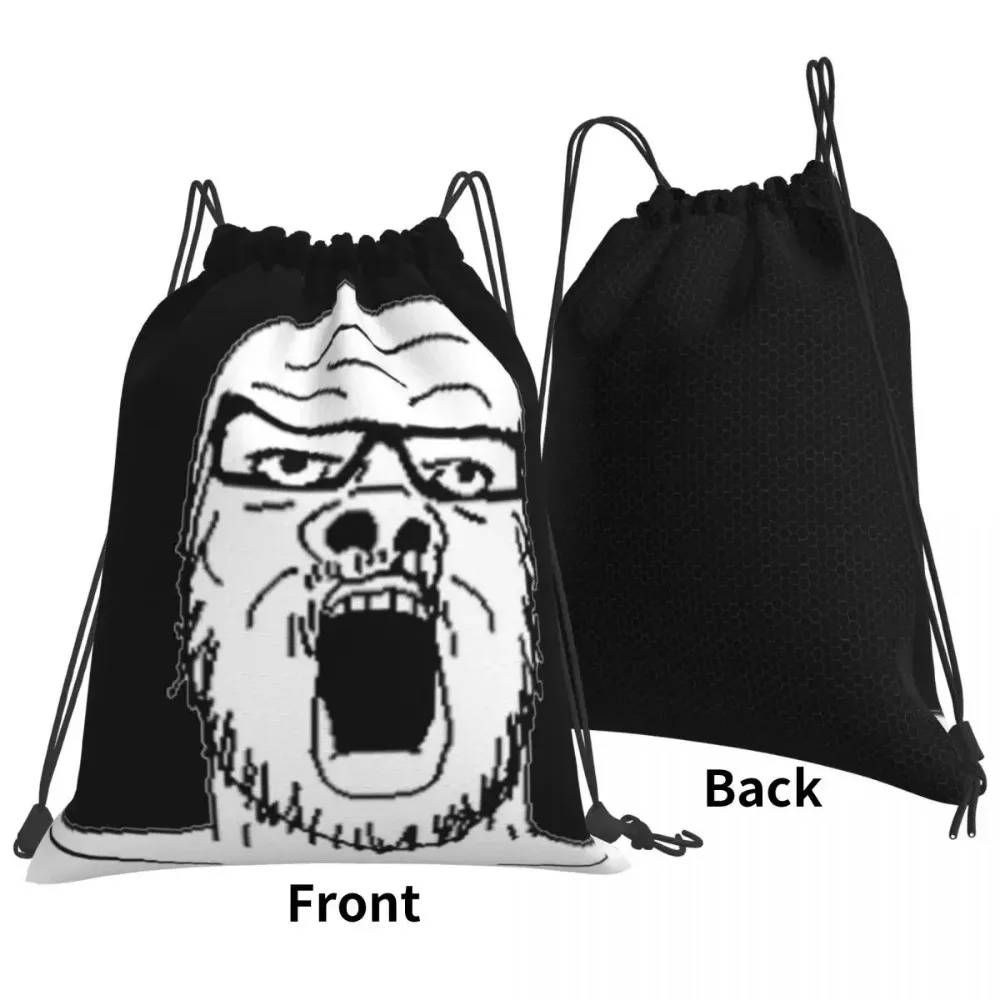 Soy Epic Face Backpacks Fashion Portable Drawstring Bags Drawstring Bundle Pocket Sports Bag Book Bags For Man Woman School