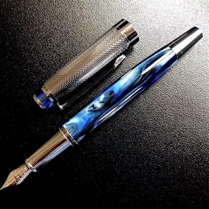 

New Benovel Fountain Pen Metal Iridium Gold Hand Polished F 0.5mm Nib Calligraphy Pen Mb Luxury Office Supplies Pens Writing