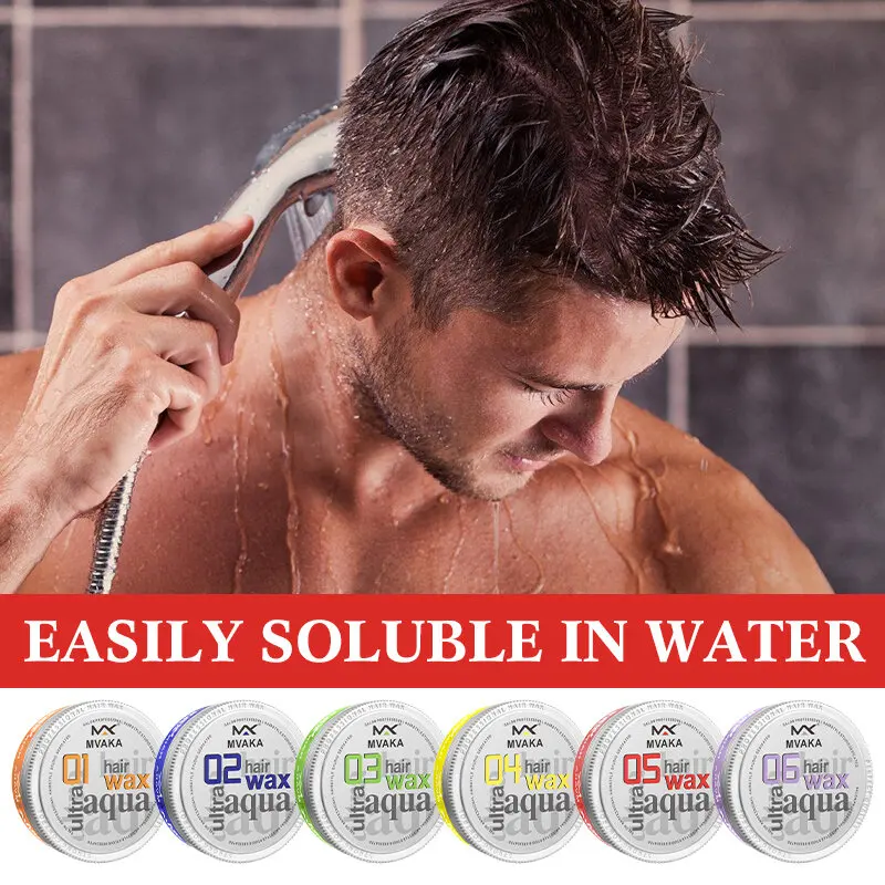 

MVAKA Refreshing and Non Greasy Hair Wax,Llong-Lasting Styling, All English Men's Specific Fluffy Styling Mud, Styling Hair Wax