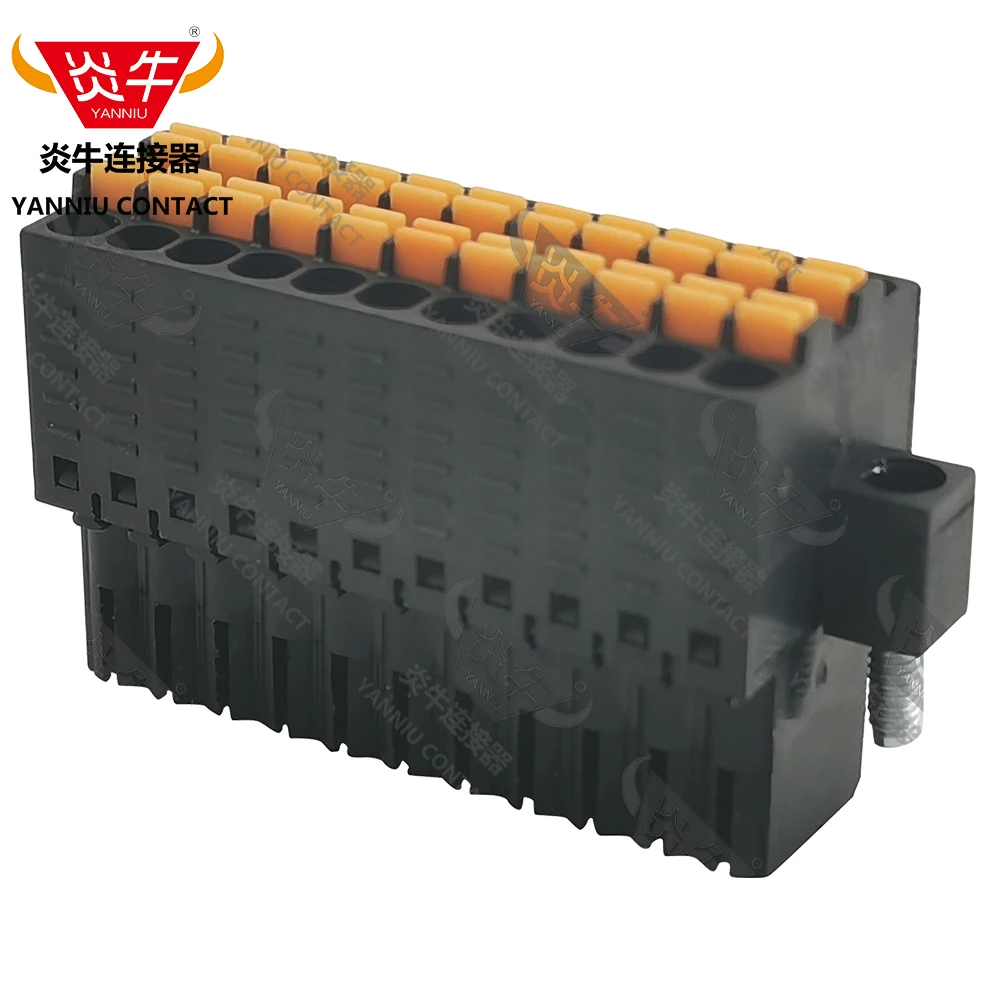 10 قطعة 15EDGKDHM 2.54 مللي متر المدمجة صف مزدوج طبقة PCB للتوصيل الربيع محطة كتلة 0156-1AXX-BK DINKLE yaniu