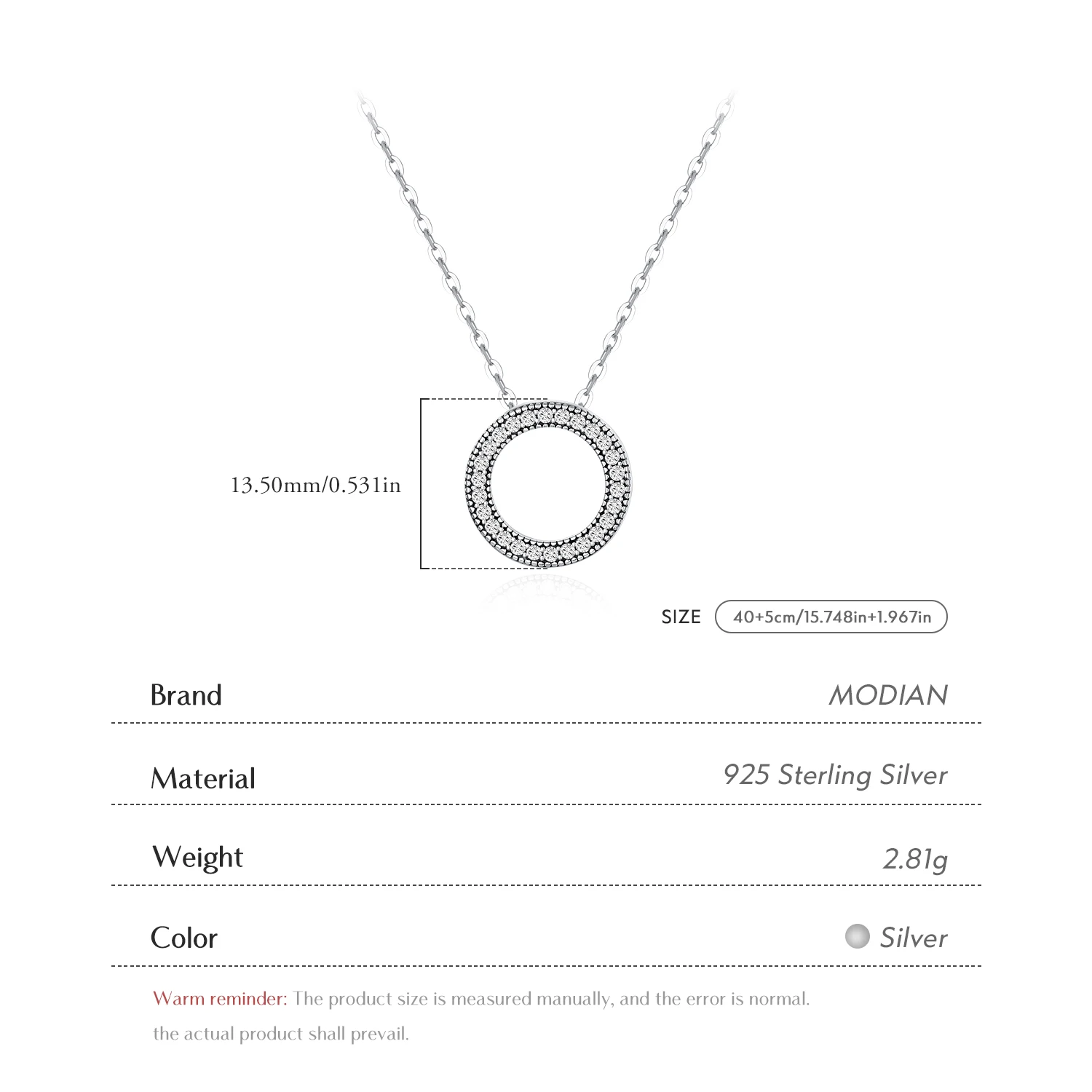 Modian romantyczny prawdziwe 925 Sterling Silver moda okrągłe serca naszyjnik dla kobiet fantastyczne życie naszyjniki biżuteria ślubna prezent — zdjęcie 3