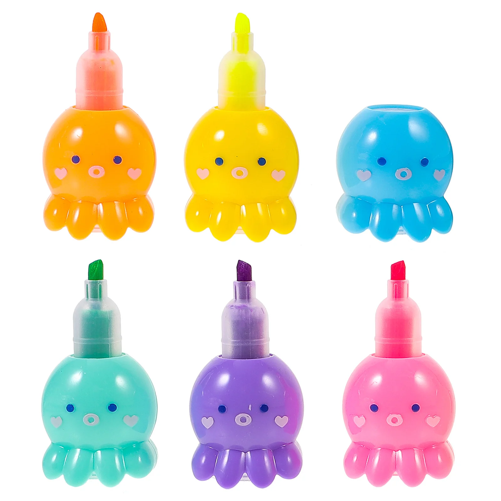 

1 set Fluorescent Pen Set Highlighter Assorted Colors Water Color Pens For School Work Notes Underlining Marker Painting