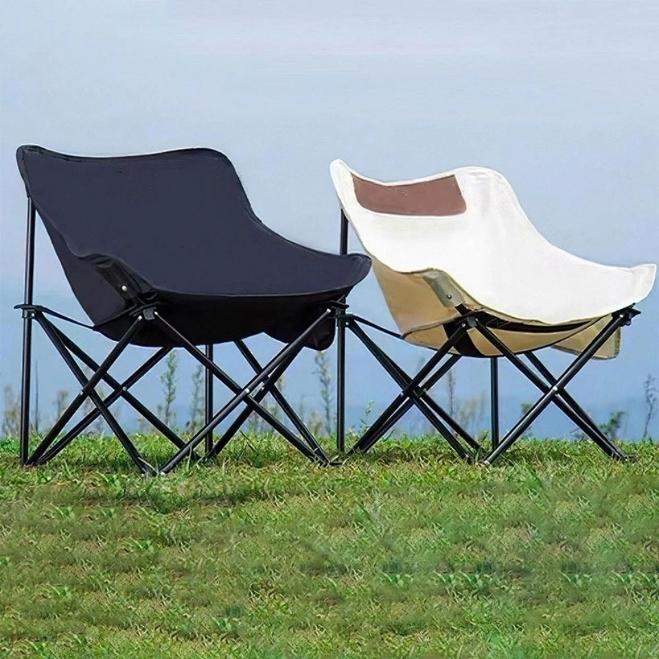 Campingstühle, klappbarer Outdoor-Mondstuhl, tragbarer Reise-Picknickstuhl für Kunststudenten, zum Skizzieren, Malen, Angeln, Wandern – Detail 2