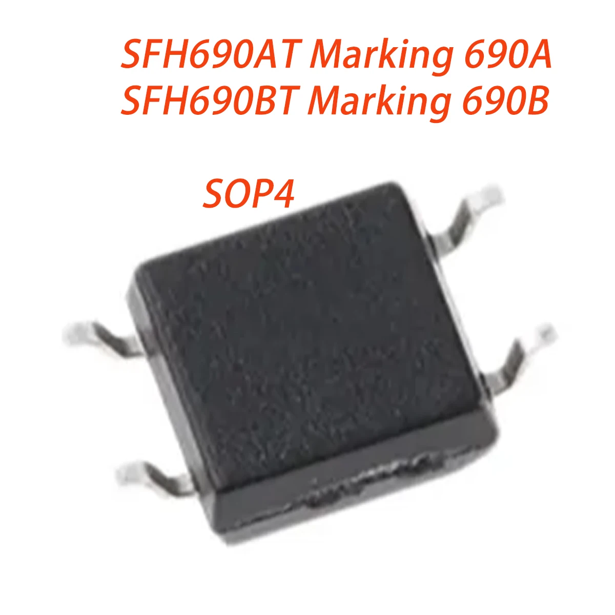 690A 690B NEW Original Transistor Output Optocoupler DC Phototriode 1.15V 50mA OPTOISO 3.75KV 1CH TRANS SOP-4P SFH690AT SFH690BT