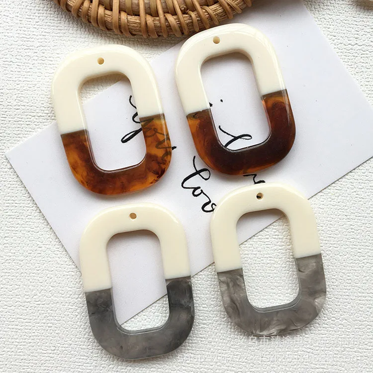 

10pcs Handmade Acrylic Jewelry Pendant Charms Hollow Necklace Earrings Bracelet Pendant Connectors Diy Jewelry Making Findings