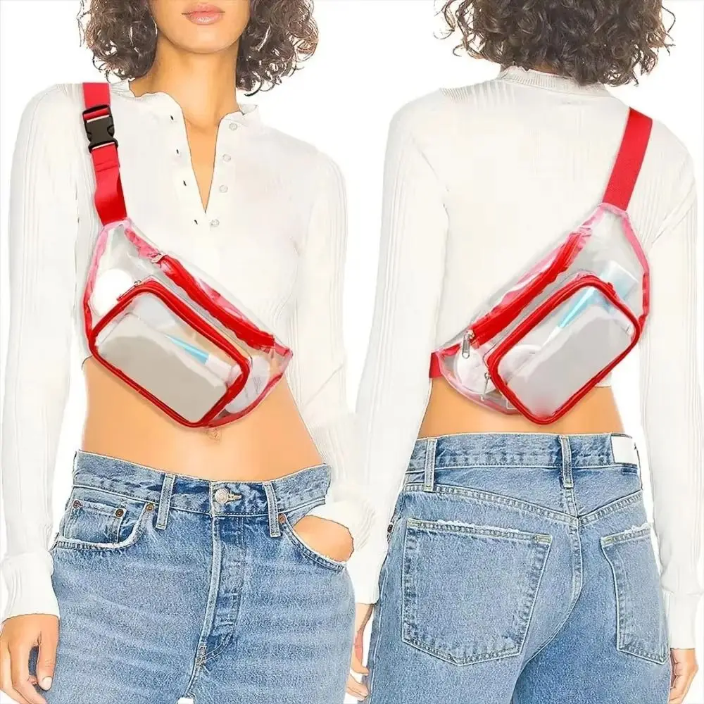 NUEVA Riñonera Transparente Impermeable de PVC, Bolsa Deportiva de Gran Capacidad, Aprobada para Estadios, para Actividades al Aire Libre
