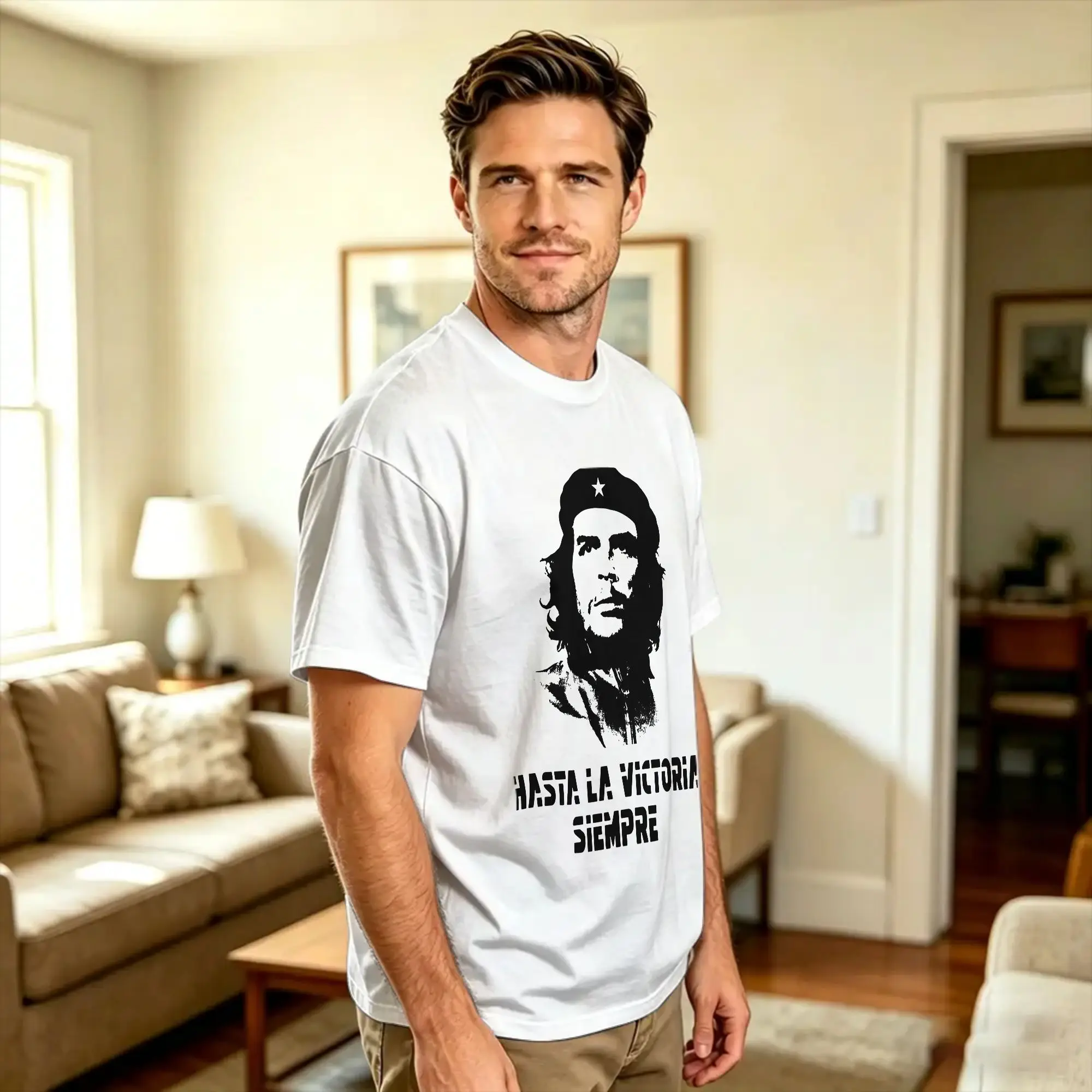 Men Women T-Shirt Che GUEVARA, HASTA LA VICTORIA SIEMPRE T Shirts Hipster  Summer Tee Shirt Streetwear Cotton Clothes Gift Idea