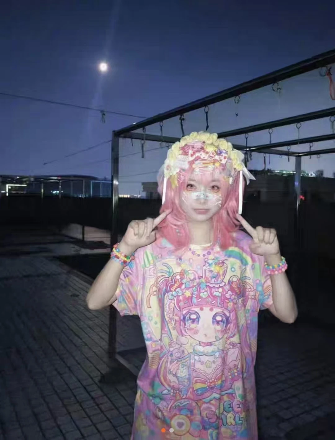 

New Women's Pink Candy Girl 3D Printed T-shirt, Harajuku Style, Loose, Casual, Fashionable Short-sleeved for Children and Adults