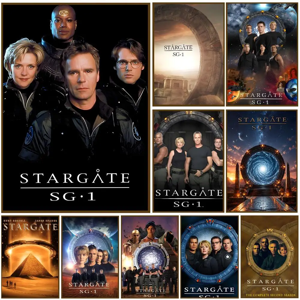 Science Fiction S-Stargate SG-1 Poster Self-adhesive Living Room Bedroom Party Bar Decor Moisture-proof Fade-resistant HD