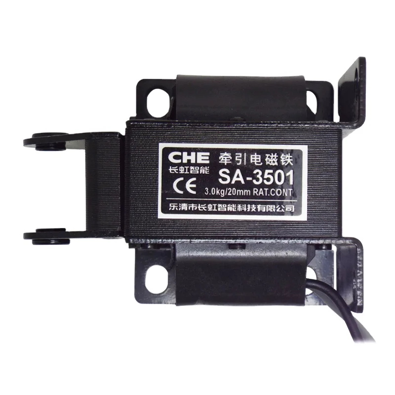 SA-3501 Factory Directly traction electromagnet Attractive force 3kgf 29.4N Stroke 20mm CE marked AC Push Pull Solenoid