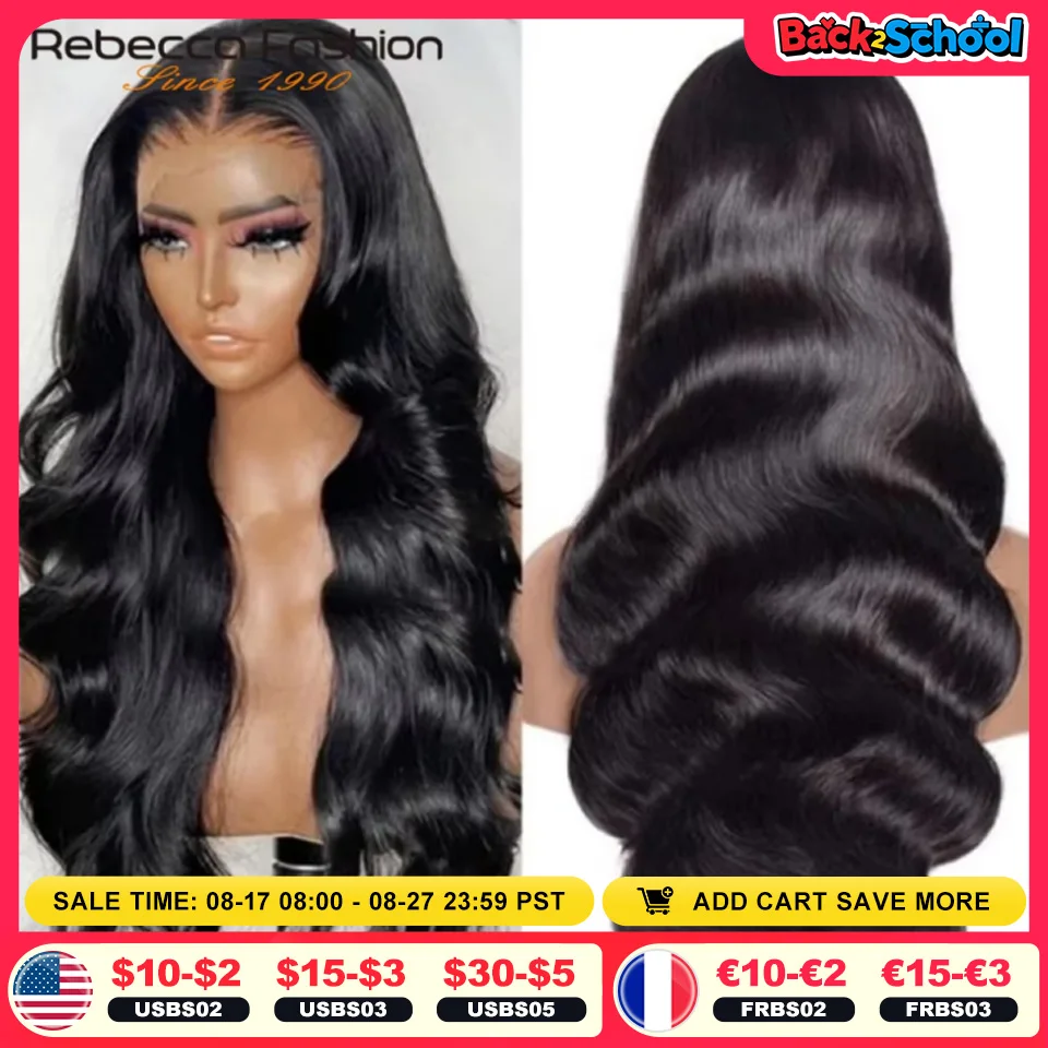 Парик Rebecca Body Wave на сетке спереди