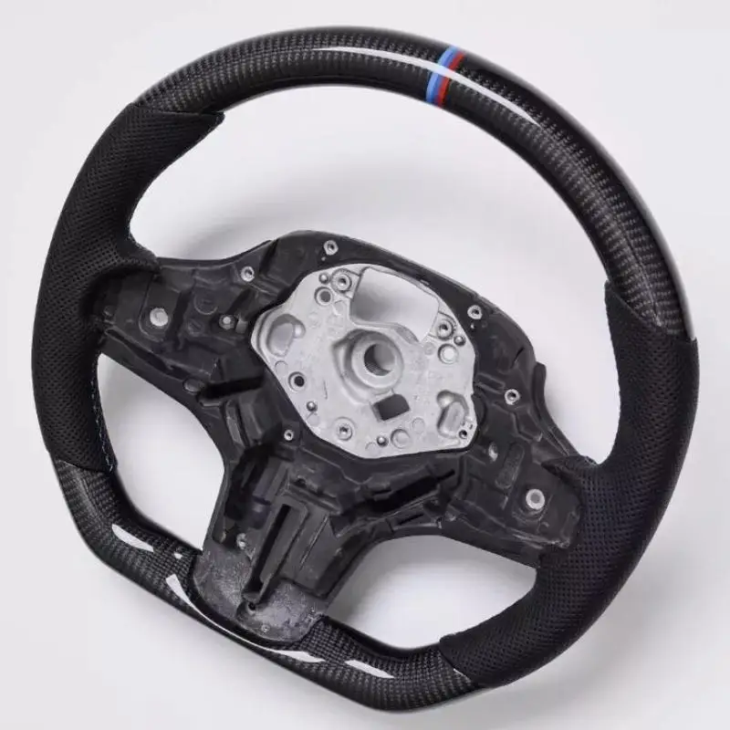 1 قطعة سيارة عالية الجودة ألياف الكربون الحقيقية عجلة القيادة لسيارات BMW G30 G14 G11 G05 X3M X4M X5M 2019-2022 عجلة توجيه السيارات #4