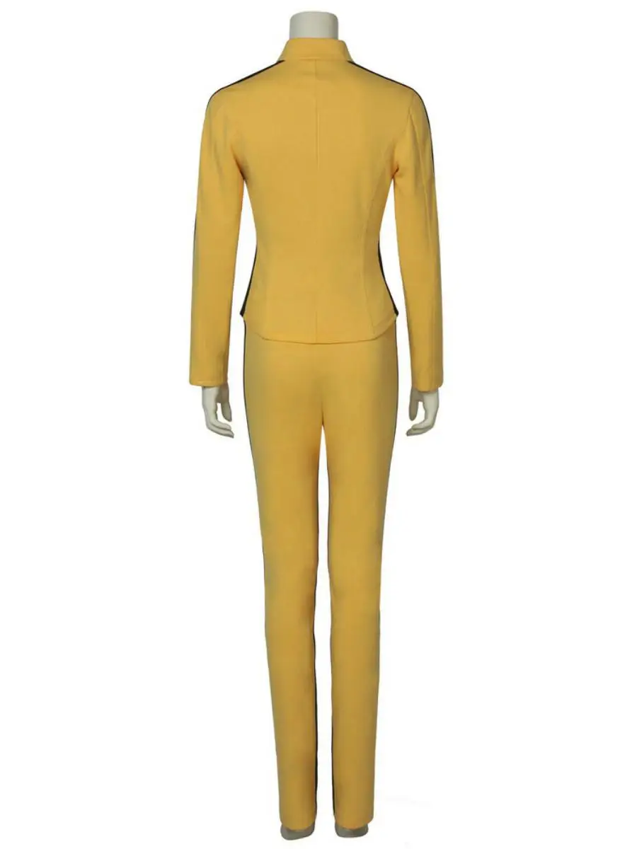 Novo doce matar bill cosplay casamento amarelo conjunto loween traje tery chen desempenho de palco tradicional chinês roupa feminina