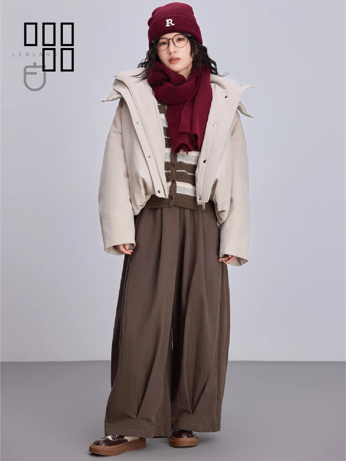 

Широкие повседневные брюки свободного кроя для женщин, увеличенный размер, уютные хлопковые брюки на талии, новинка зимы