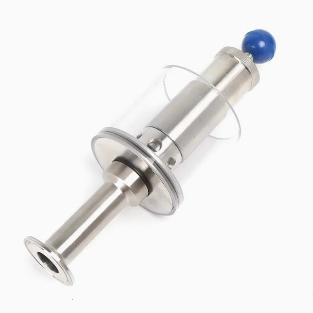 

Clamp 1.5 " (38mm) OD 50.5mm Spunding Valve SS304 Variable Pressure Relief Valve 0,2-3,2 Bar
