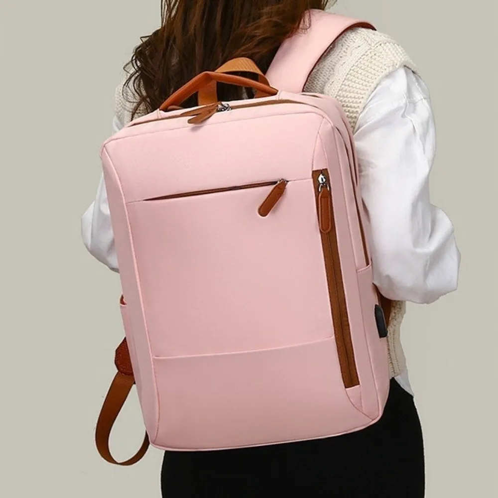Klassieke Oxford-laptoprugzak Slijtvaste meerlaagse studentenschooltas Vrije tijd USB-opladen Zakelijke rugzak Student