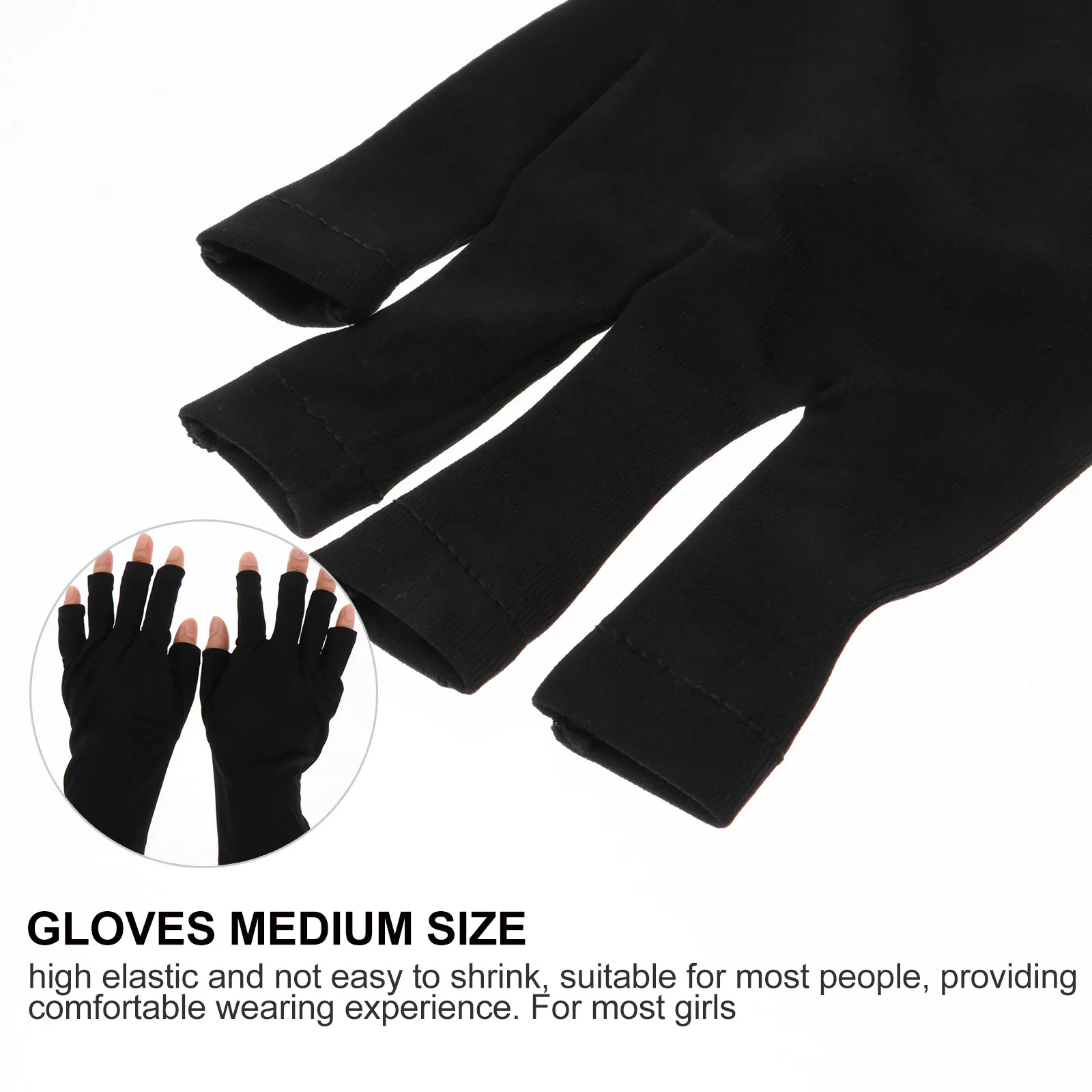 2Pcs Uv Resistant Gloves Lightweight Breathable Polyester Half Finger Gloves for Outdoor Activities Cycling Camping Climbing Gel