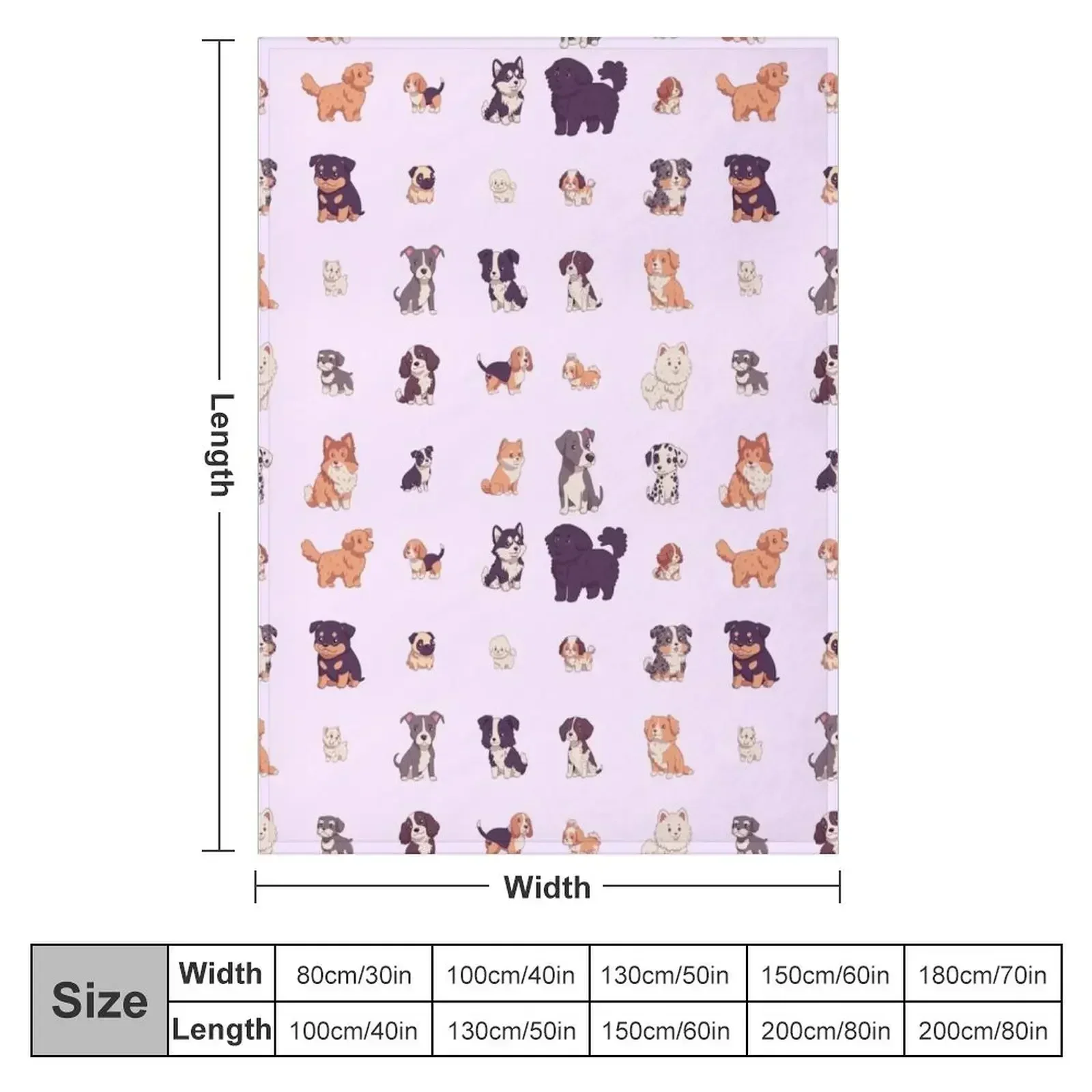*choose large sticker size* 25 kawaii dogs pack Throw Blanket Thins Flannel anime halloween Picnic Furry Blankets
