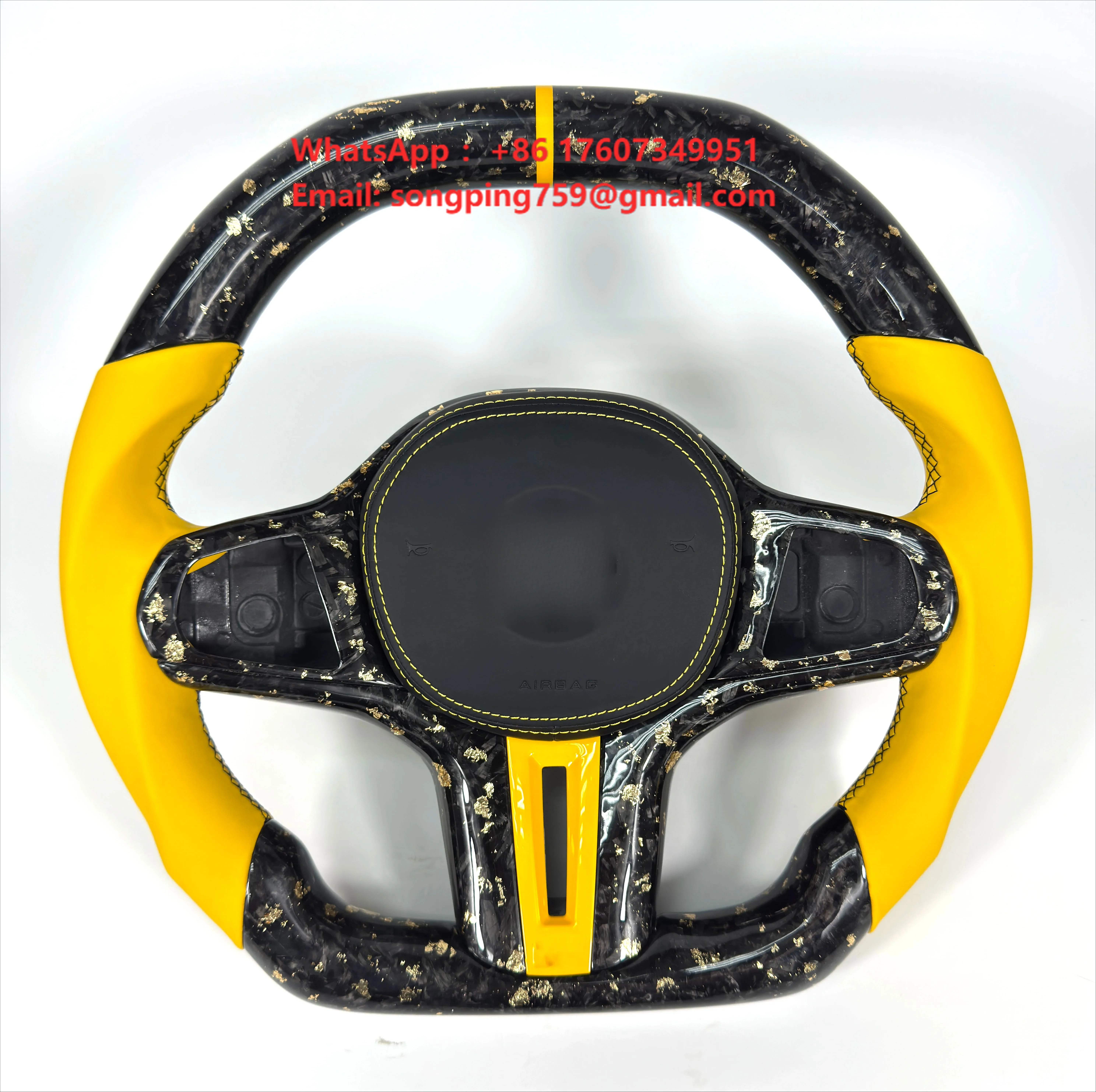 Volante em fibra de carbono forjada para BMW G02 G05 G06 G09 G11 G12 G15 G20 G22 G28 G29 G30 G38 G80 G82, acessórios para o interior do carro.